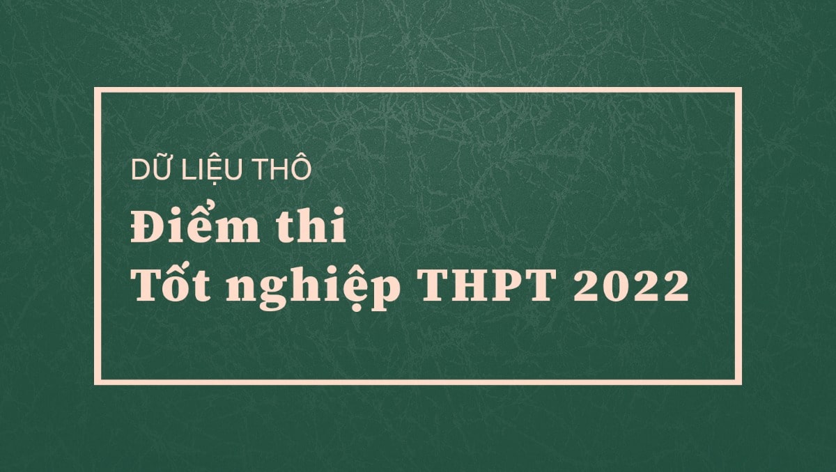 Dữ liệu thô điểm thi THPT 2022